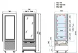 Vitrine rfrigre 4 faces vitres positive ou ngative ventile ISA - Cristal Tower 75 RV TB/TN